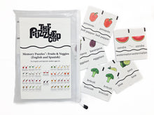 Load image into Gallery viewer, Memory Puzzles: Fruits & Veggies in English and Spanish