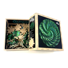 Load image into Gallery viewer, Spiral Succulent: Wood Puzzle Edition