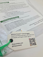 Load image into Gallery viewer, Memory Puzzles: Fruits & Veggies (Tactile Graphics & Braille) designed with The American Printing House for the Blind (BUY at APH.org)