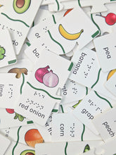 Load image into Gallery viewer, Memory Puzzles: Fruits & Veggies (Tactile Graphics & Braille) designed with The American Printing House for the Blind (BUY at APH.org)