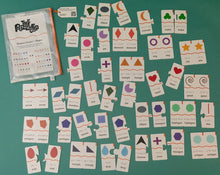 Load image into Gallery viewer, Memory Puzzle: Shapes, 52 puzzle pieces with Braille, English, and tactile printing.