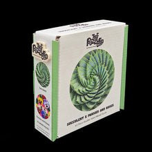 Load image into Gallery viewer, Spiral Succulent x Pansies & Roses: Double-sided Wood Puzzle Edition