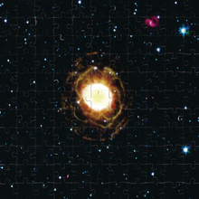 Load image into Gallery viewer, Flower shape in Ring Nebula, mini puzzle , with lines
