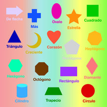 Load image into Gallery viewer, Spanish Rainbow Shapes - Magnetic