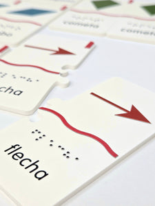 Memory Puzzles: Shapes in Spanish (Tactile Graphics & Braille) designed with The American Printing House for the Blind (BUY at APH.org)