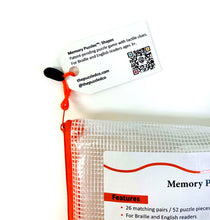 Load image into Gallery viewer, Memory Puzzles: Shapes in English (Tactile Graphics &amp; Braille) designed with The American Printing House for the Blind
