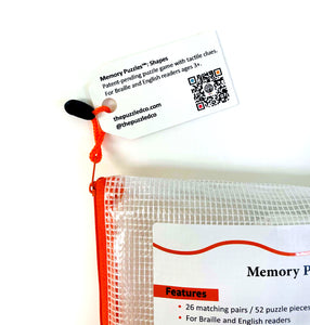 Memory Puzzles: Shapes in English (Tactile Graphics & Braille) designed with The American Printing House for the Blind