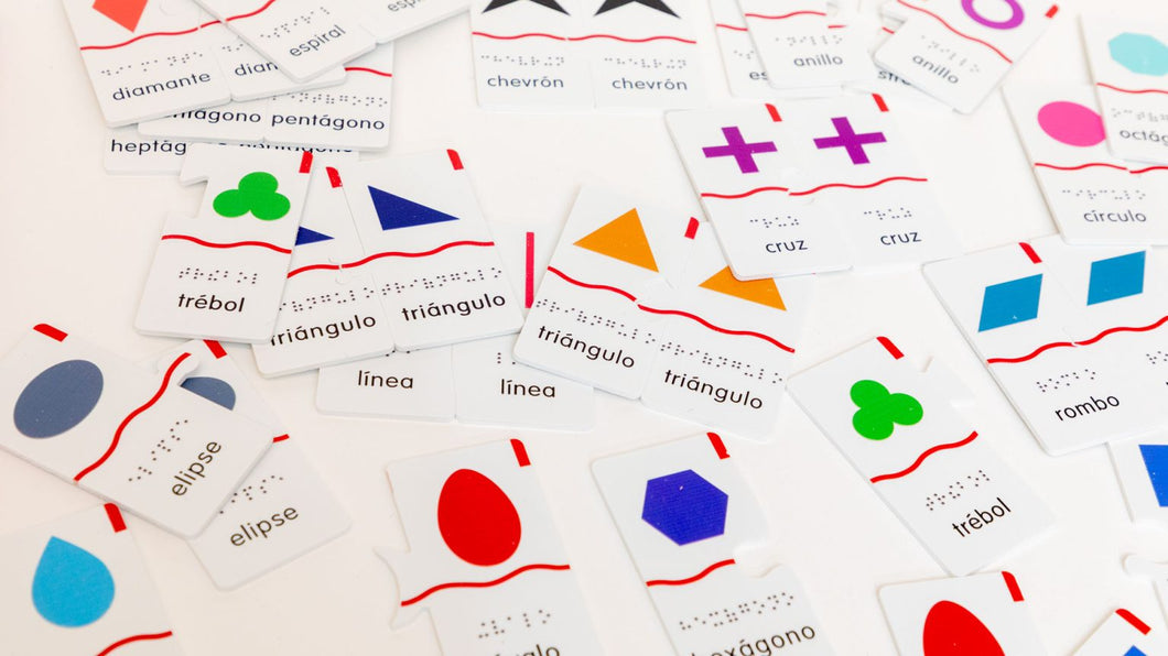 Memory Puzzles: Shapes in Spanish (Tactile Graphics & Braille) designed with The American Printing House for the Blind