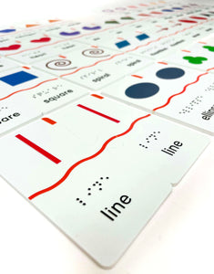 Memory Puzzles: Shapes in English (Tactile Graphics & Braille) designed with The American Printing House for the Blind