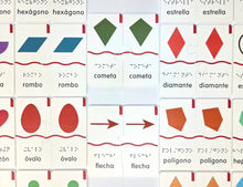 Load image into Gallery viewer, Memory Puzzles: Shapes in Spanish (Tactile Graphics &amp; Braille) designed with The American Printing House for the Blind (BUY at APH.org)
