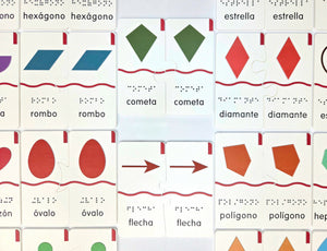 Memory Puzzles: Shapes in Spanish (Tactile Graphics & Braille) designed with The American Printing House for the Blind (BUY at APH.org)
