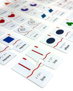 Memory Puzzles: Shapes in English (Tactile Graphics & Braille) designed with The American Printing House for the Blind