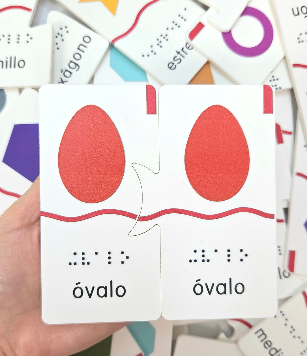 Memory Puzzles: Shapes in Spanish (Tactile Graphics & Braille) designed with The American Printing House for the Blind (BUY at APH.org)