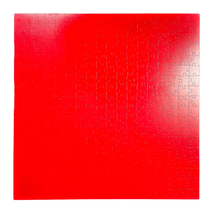 2-sided monochrome fire engine red puzzle