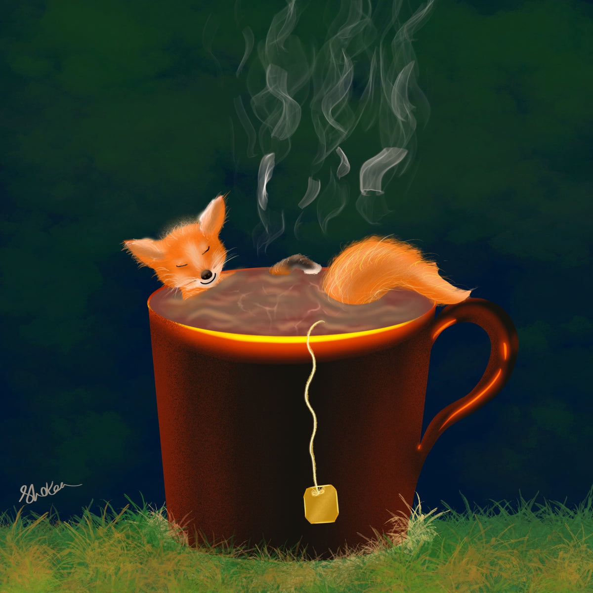 Fox Tea by Shokou Darbandi - Waterjet cut PVC Mini Puzzle – The Puzzled Co